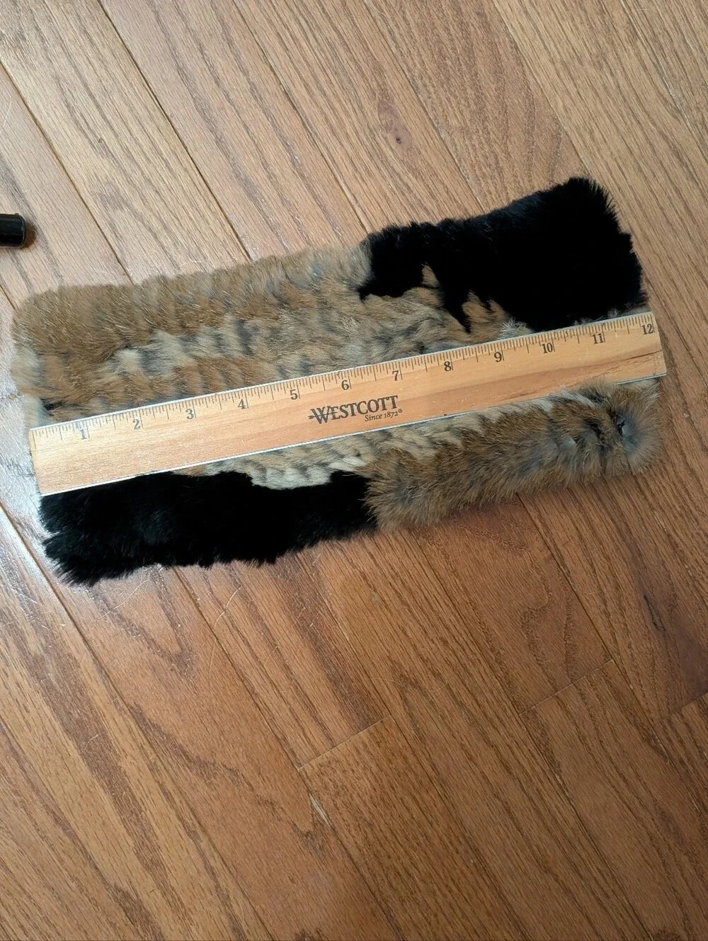 J. McLaughlin Brown Multi Rabbit Fur Headband Neck Warmer multi-color OS scarf